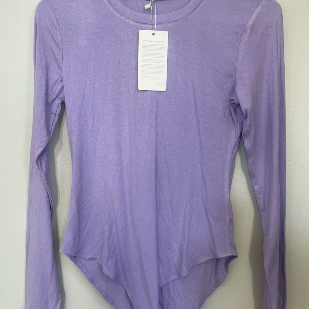 SHEIN Lavender Long Sleeve Bodysuit